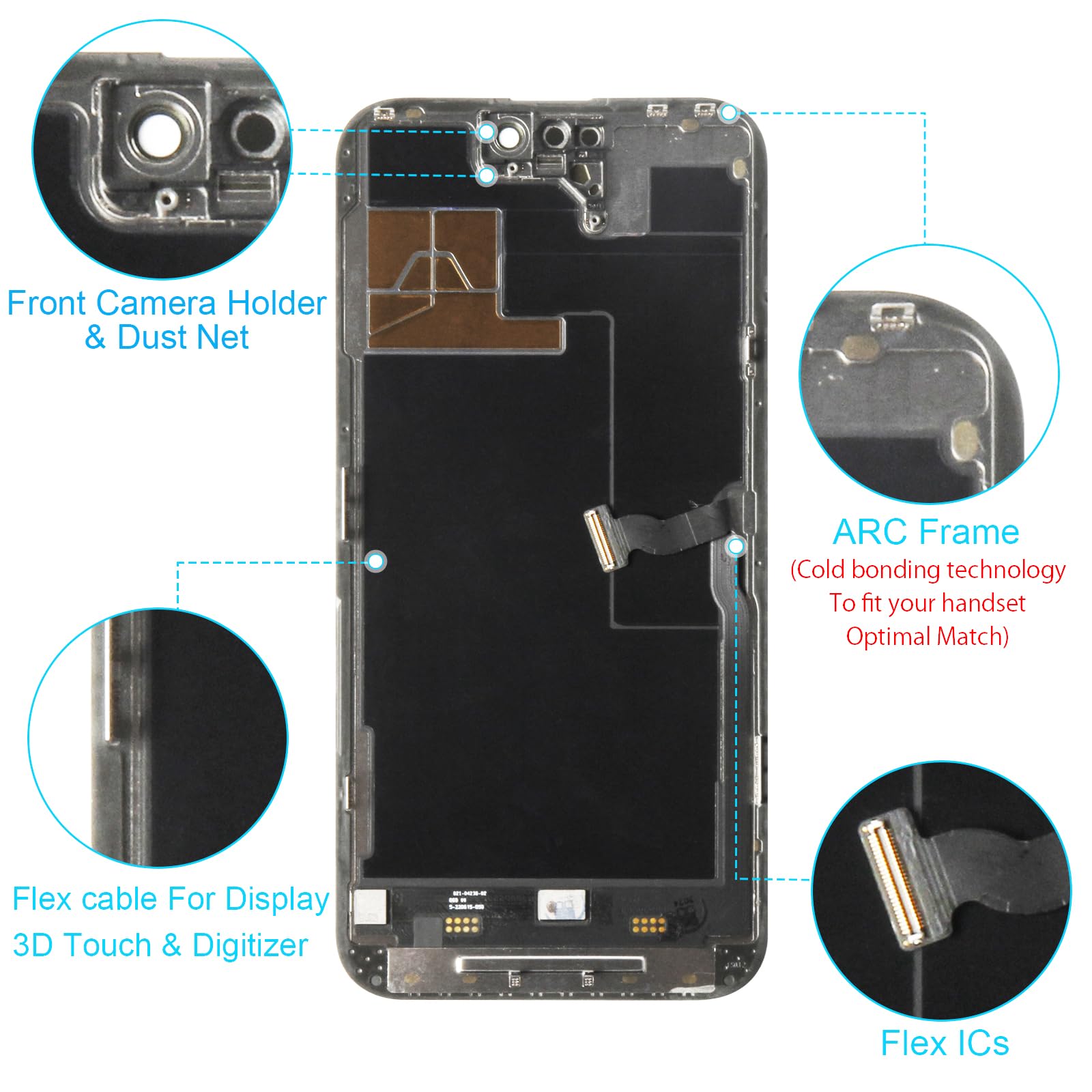 Amazon.com: Olivechard OEM Original for iPhone 14 Pro Max LCD